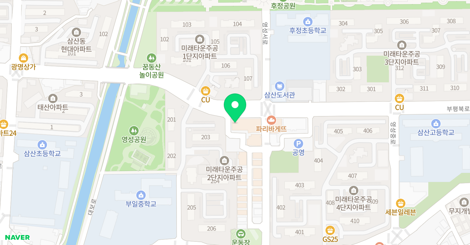 미래백호 태권도 위치