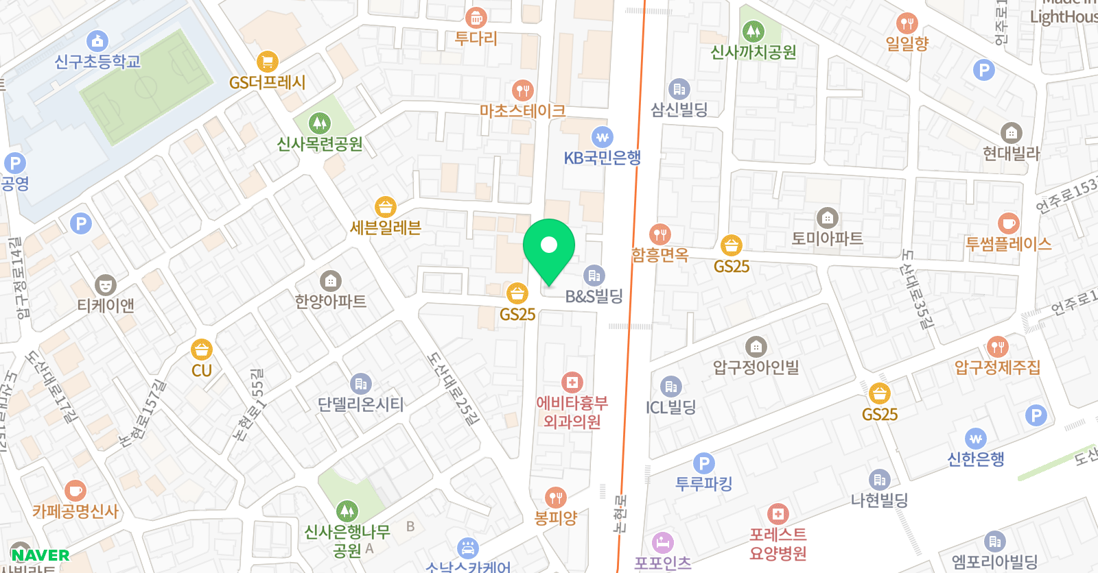 케이맥스짐 압구정본관 위치