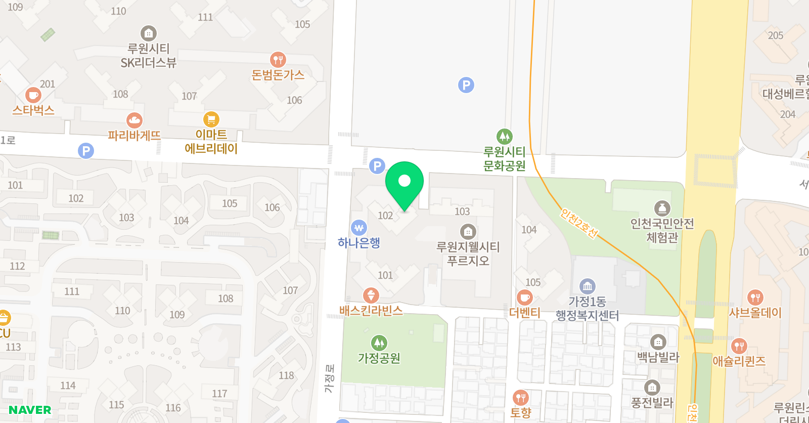 기탄 사고력교실 루원푸르지오점 위치