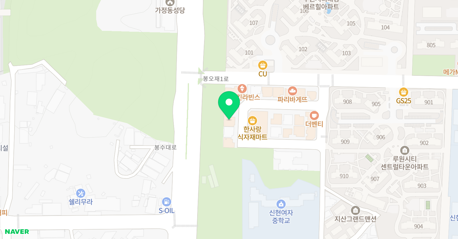 하이존 어학원 인천가정루원캠퍼스 위치