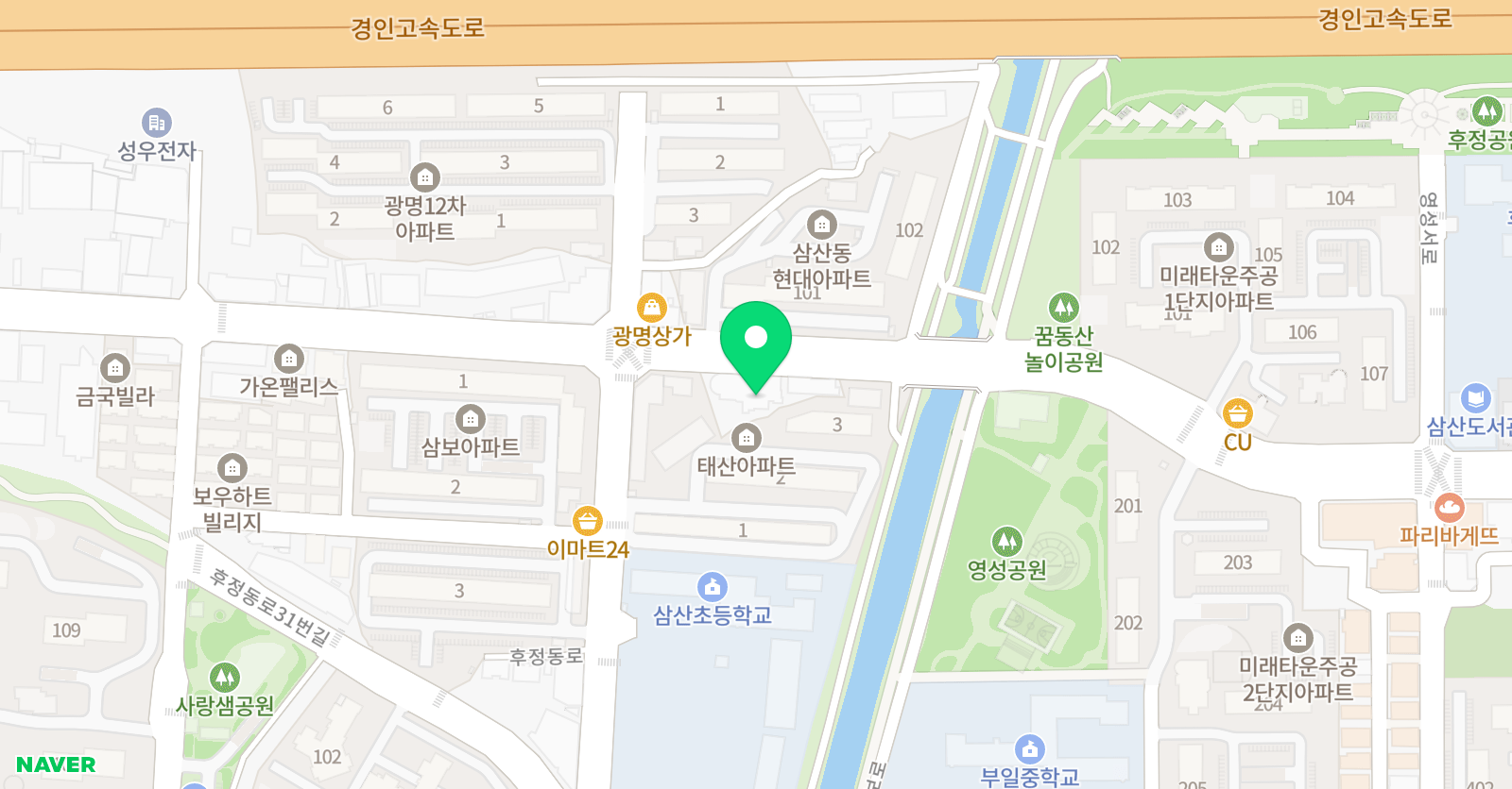 YBM 잉글루어학원 부평삼산제1캠퍼스 위치