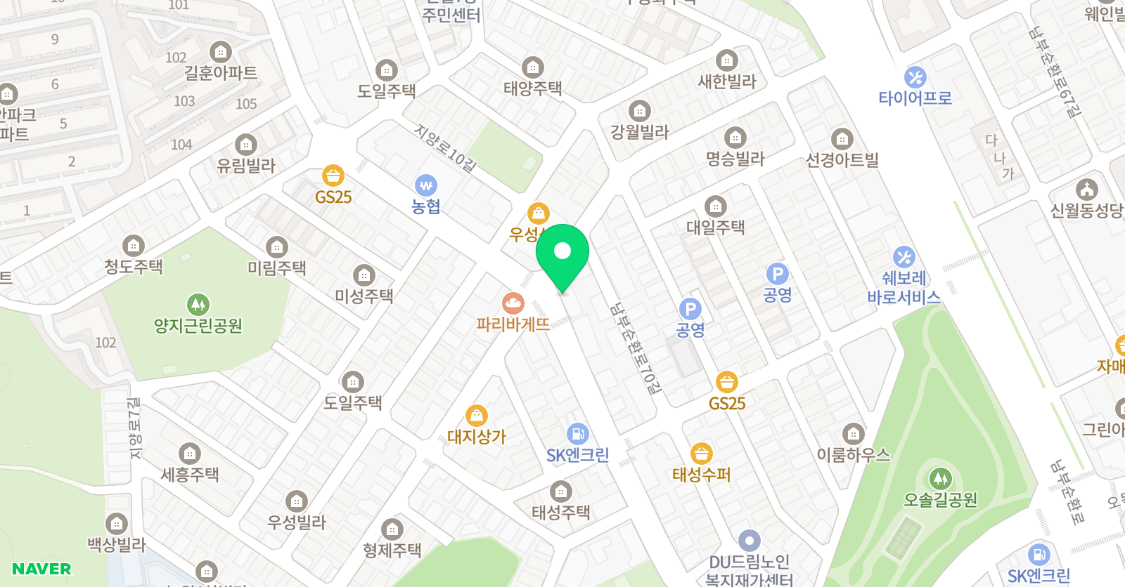 청룡 태권도 위치