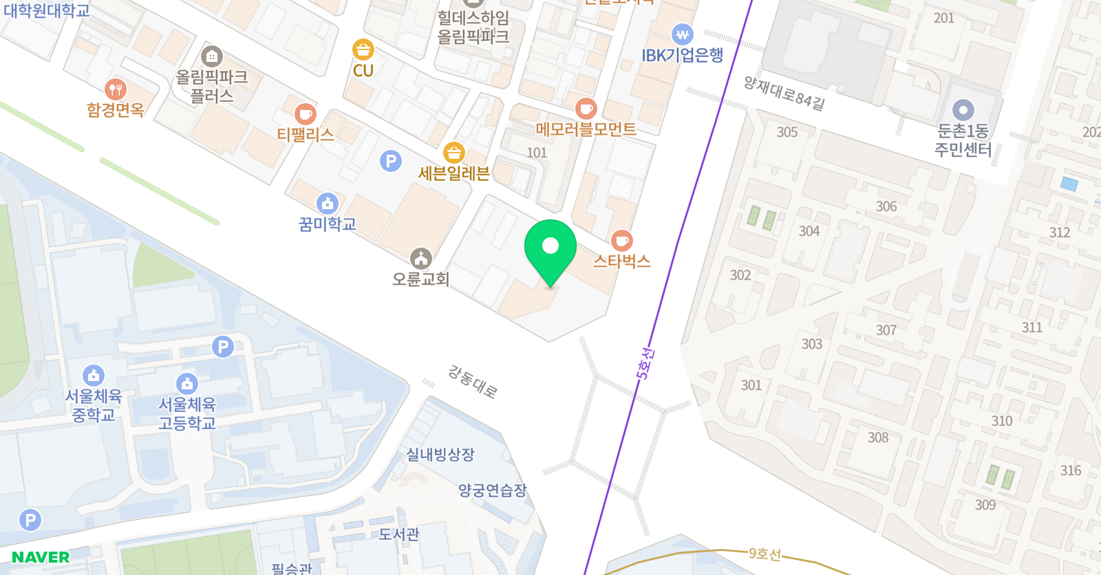 에이프릴 어학원 올림픽캠퍼스 위치