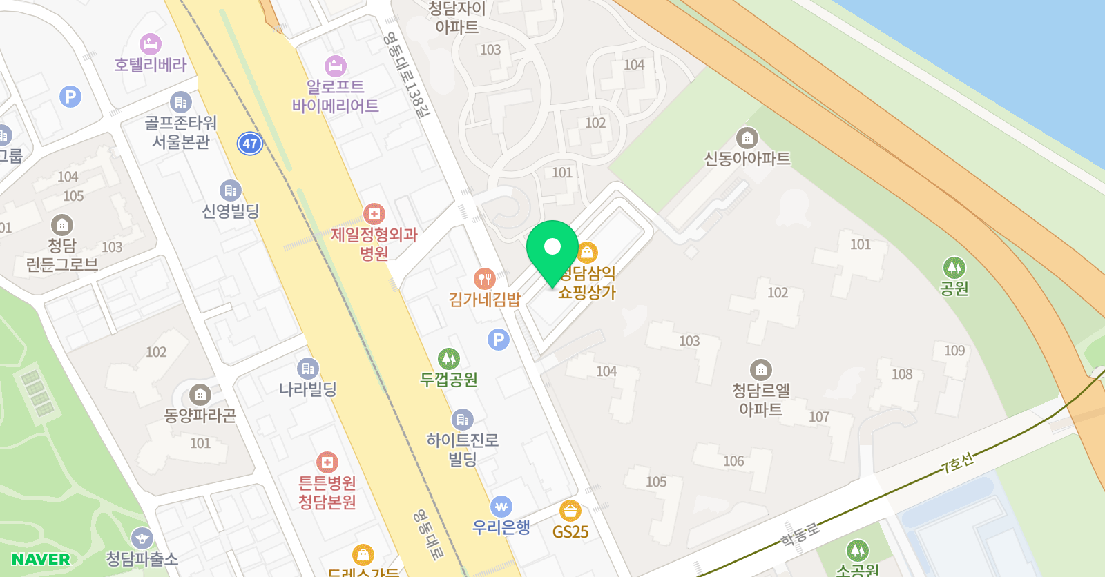 신동 태권도 위치