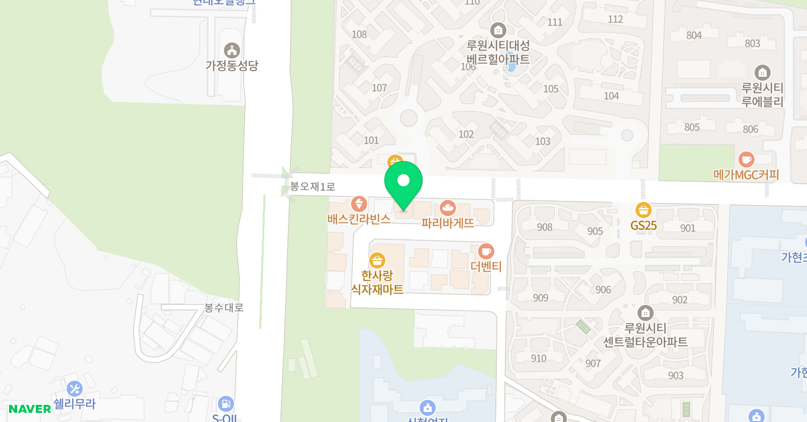 루원 수박학원 위치