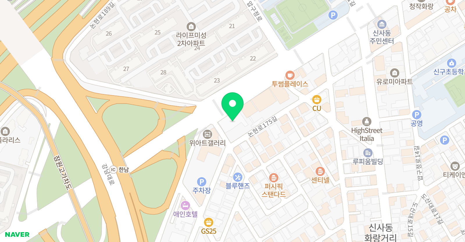 압구정 래빗츠 어린이아이스하키클럽 위치
