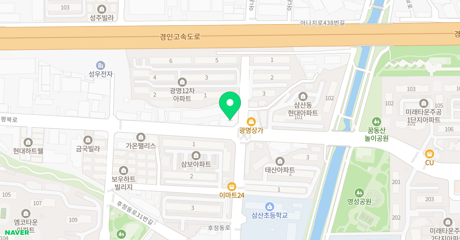 아소비삼성 영어 미래엔 수학 삼산1동센터 인천 위치
