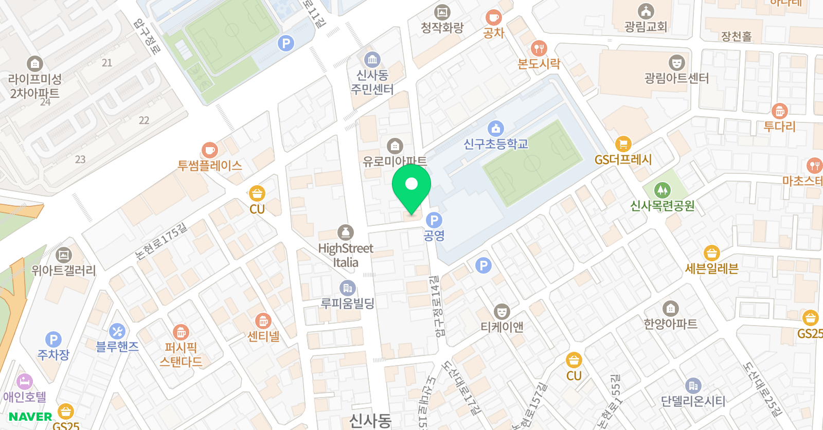 킨더아트 미술 위치