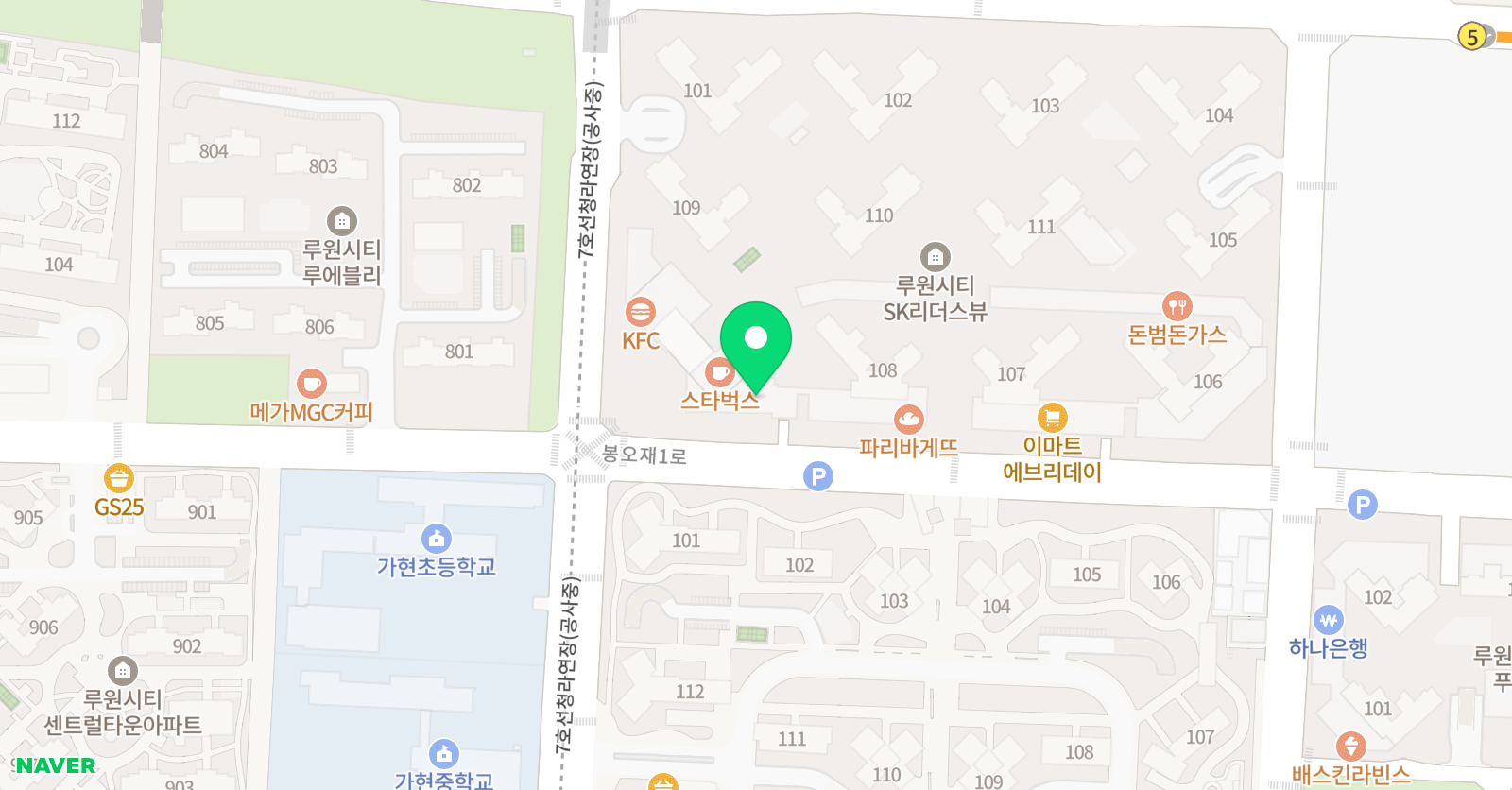엠베스트 SE루원시티 학원 위치