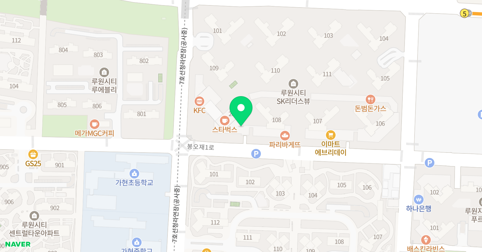 루원탑 수학학원 위치