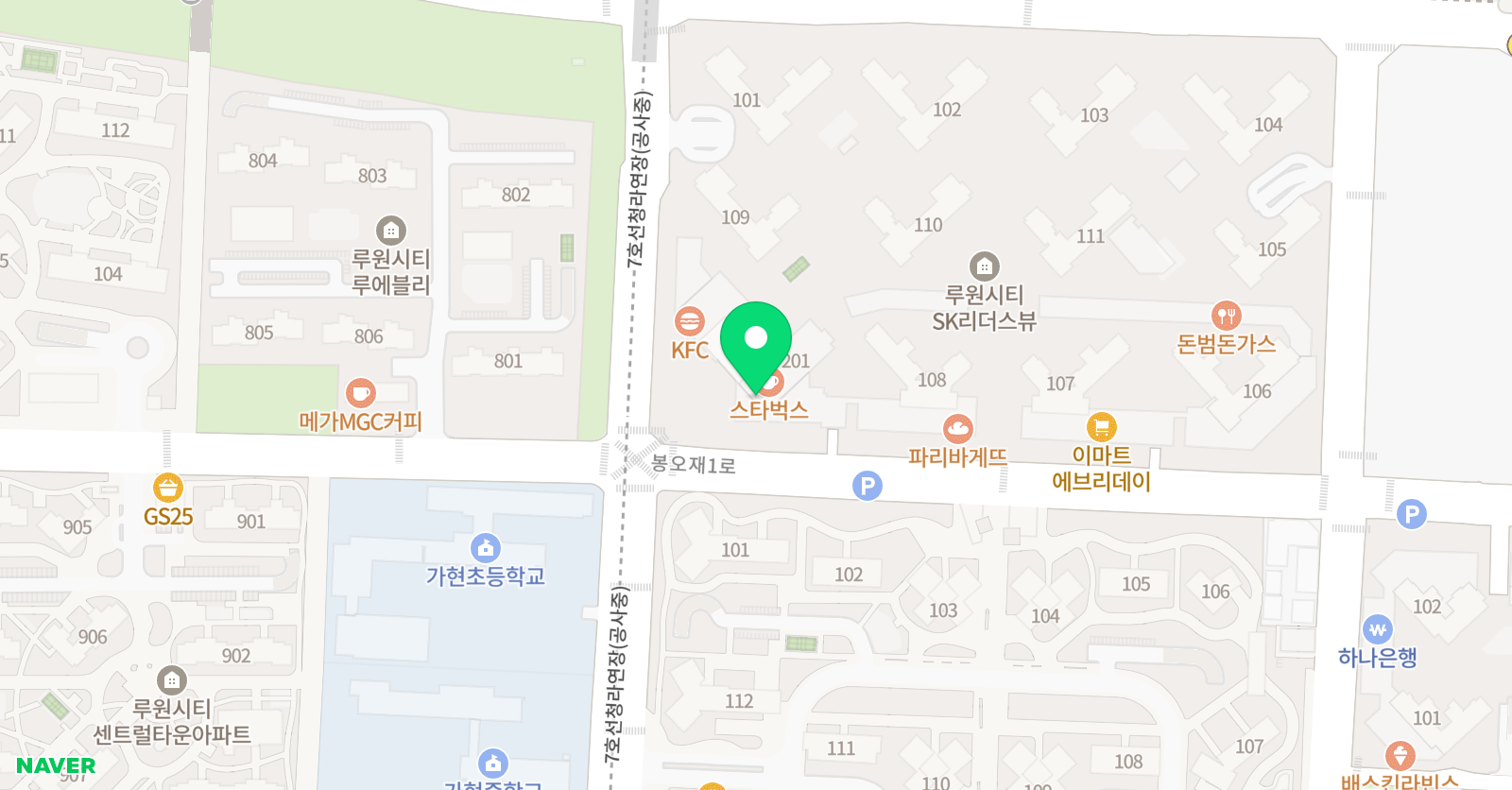 유니팝 미술학원 인천루원센터 위치