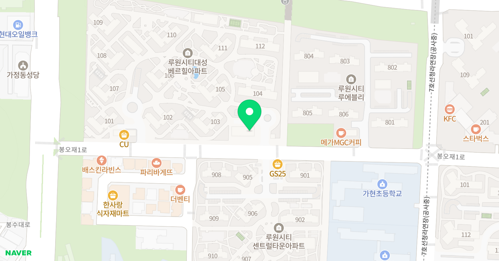 빨간펜 수학의달인 신현대성점 위치