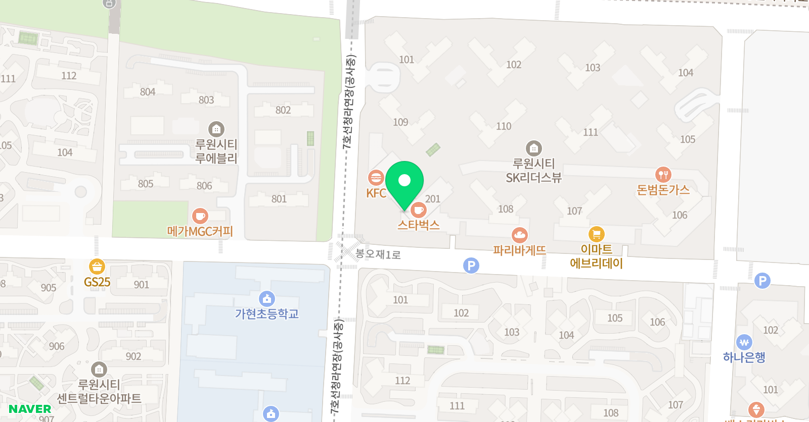 책나무 독서논술학원 루원가현초 위치