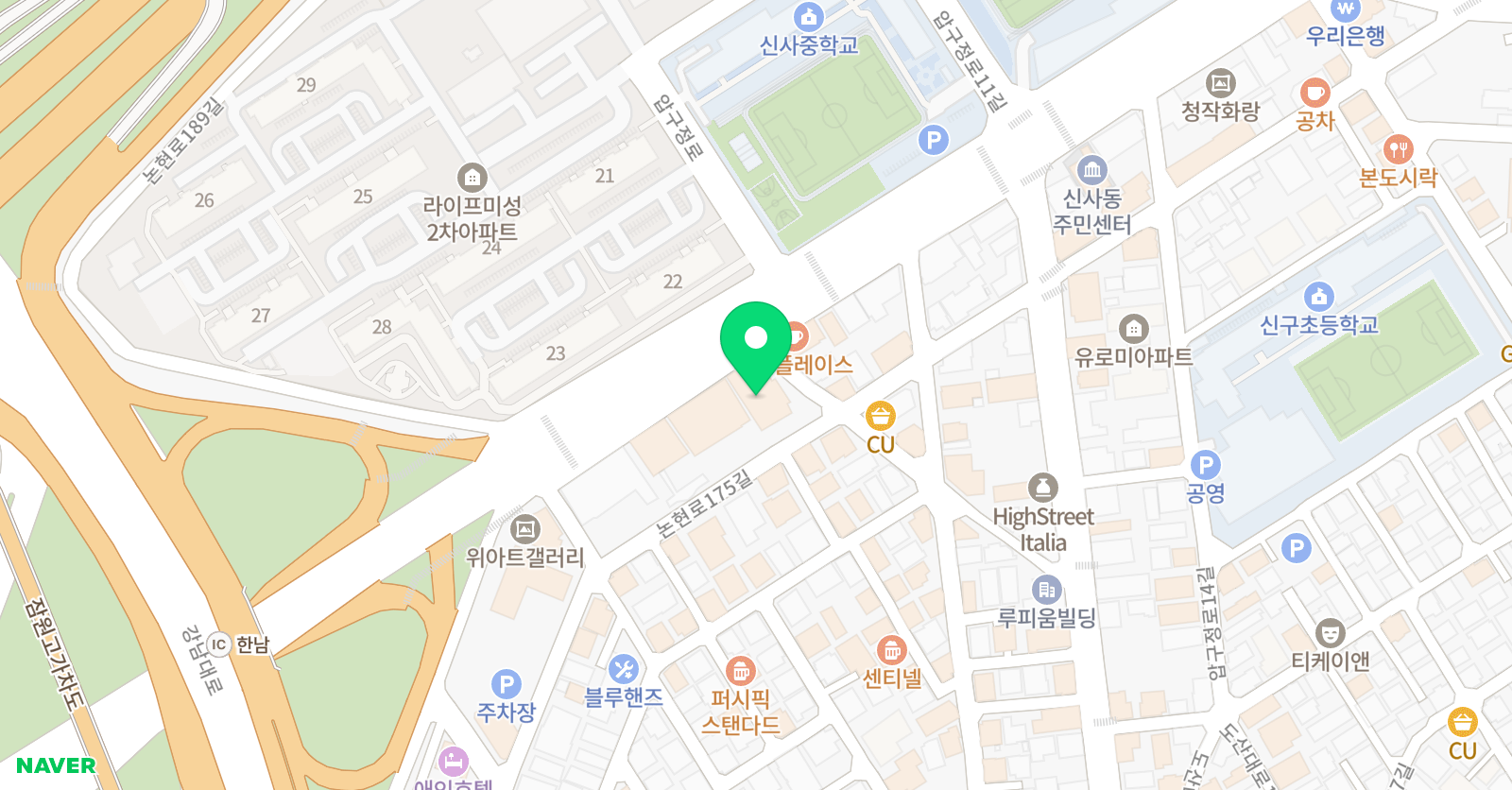 베블렌 수학학원 압구정캠퍼스 위치
