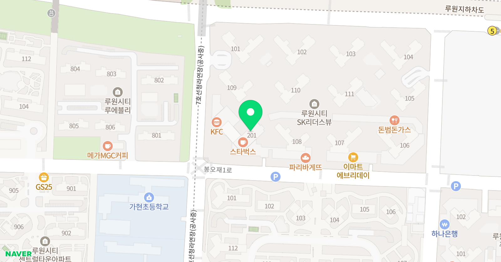 루원 sk리더스뷰 1차 스탈릿 백호 태권도장 위치