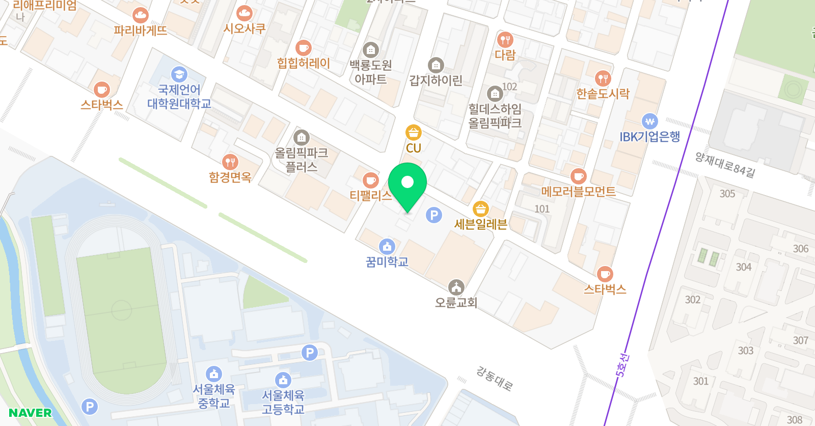 정 수학학원 위치