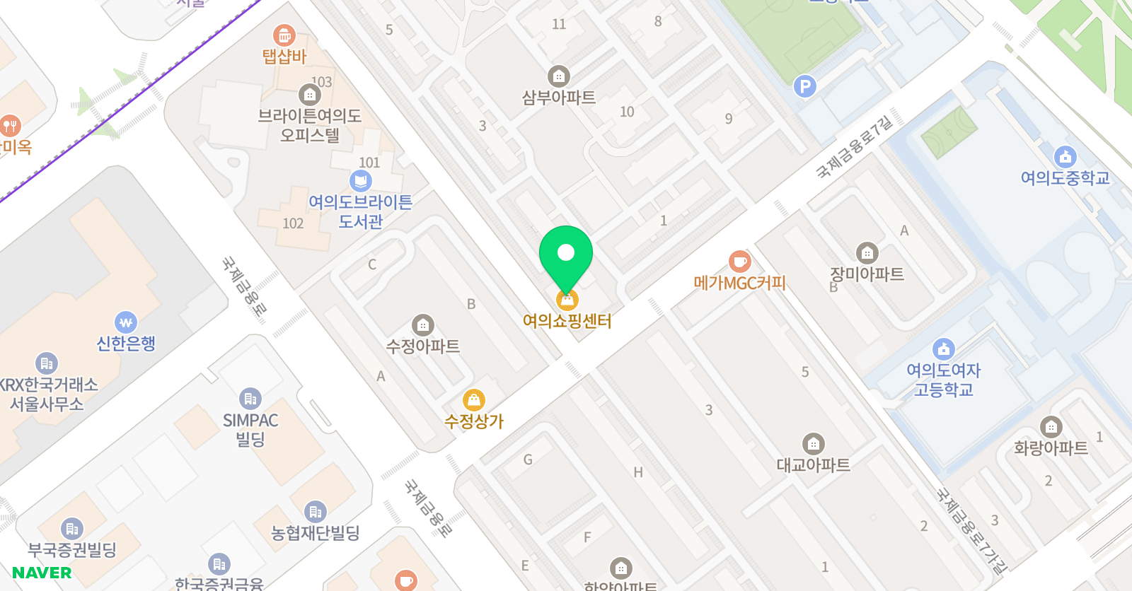 뮤엠 영어 여의도초캠퍼스 위치