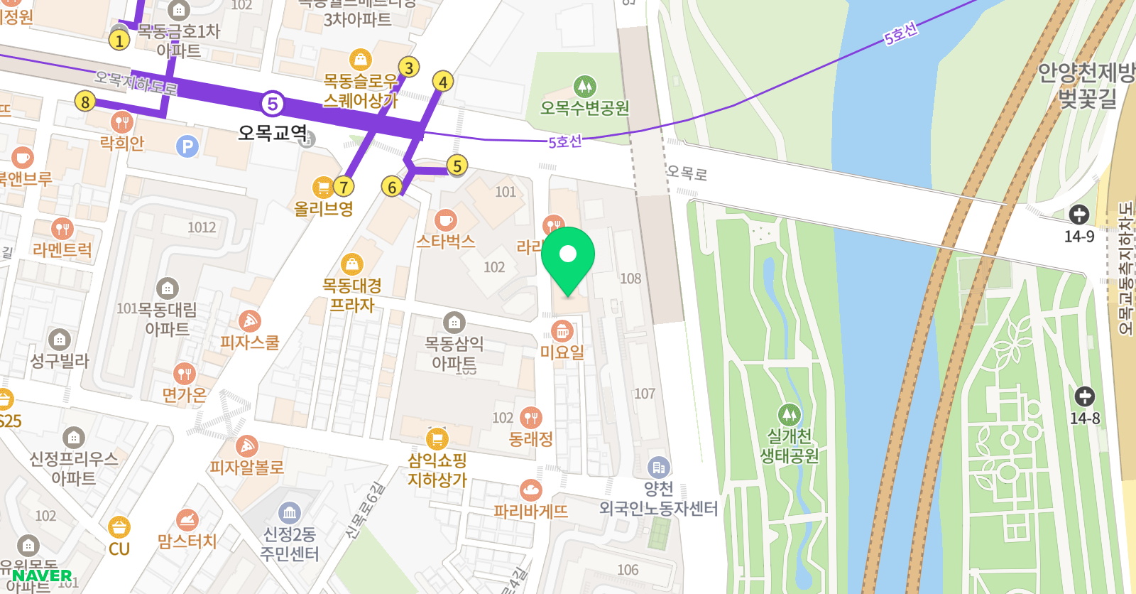 불꽃수학학원 위치