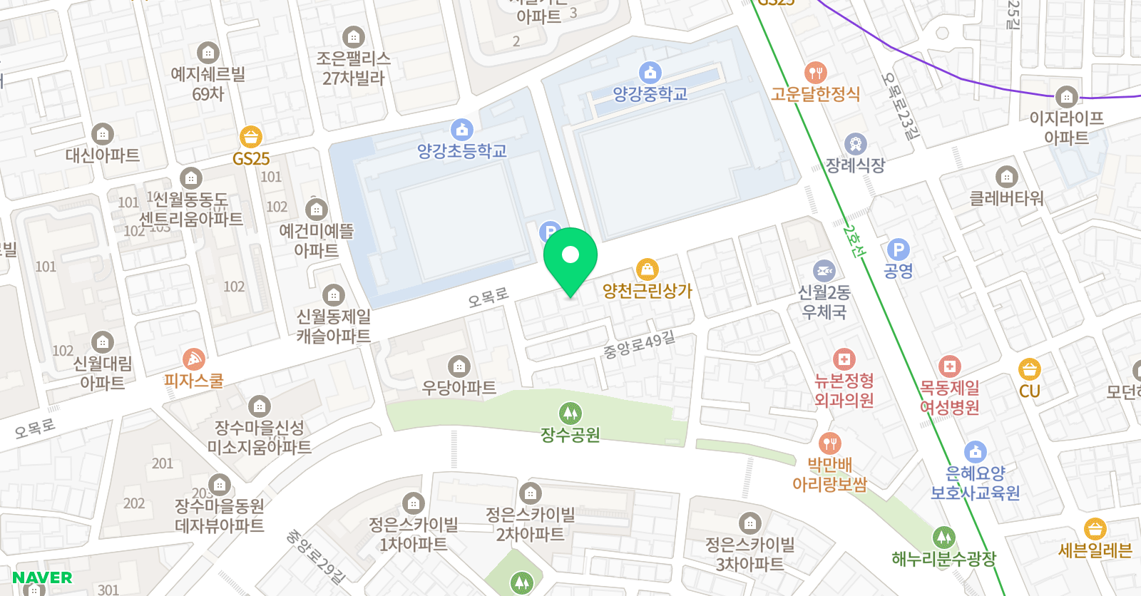 뮤엠 영어 양강초캠퍼스 위치