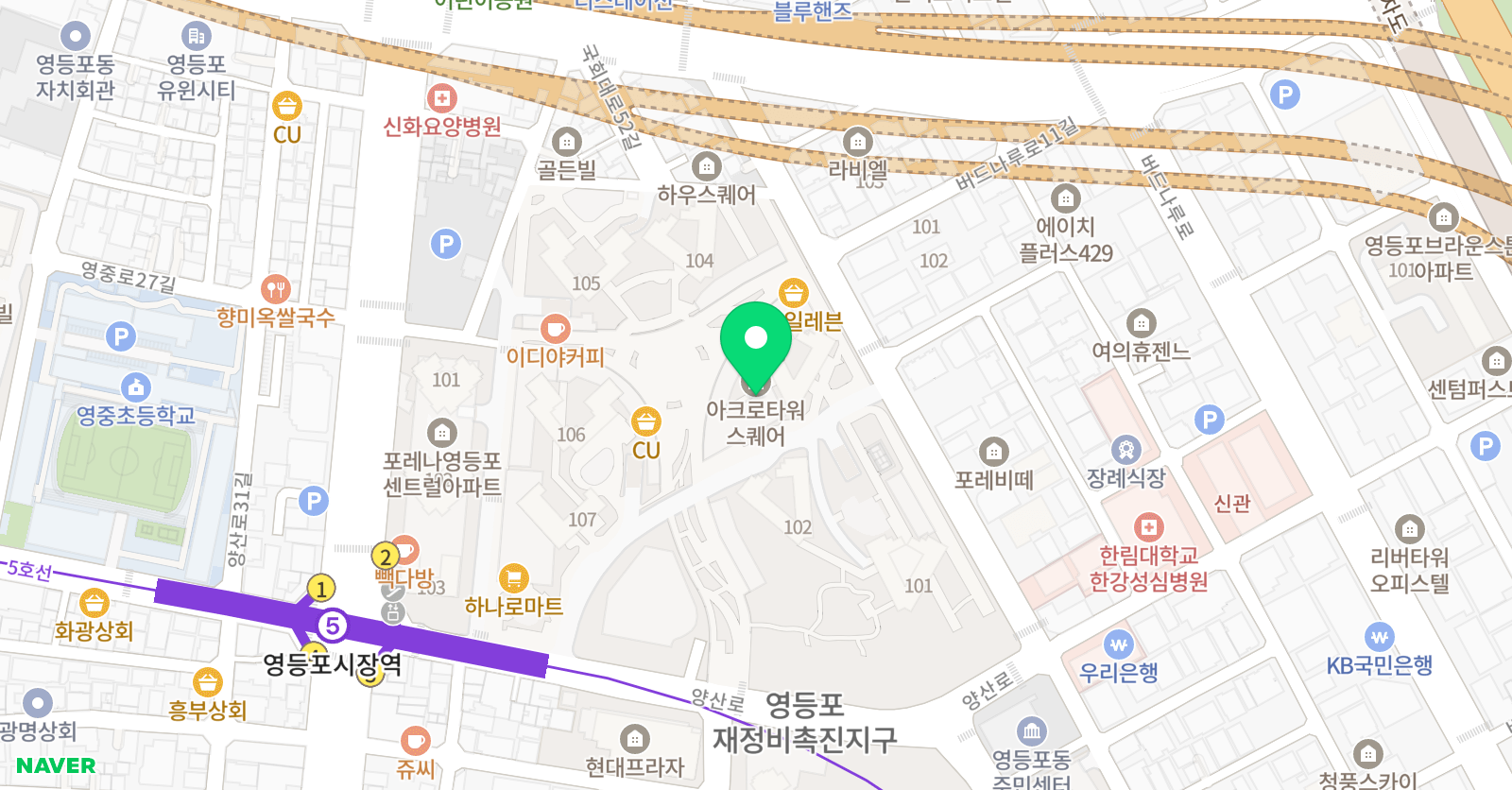 뮤엠 영어 아크로타워점 위치