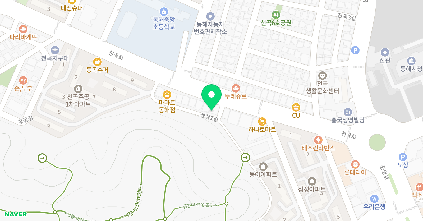 뮤엠 영어 탑학원 위치