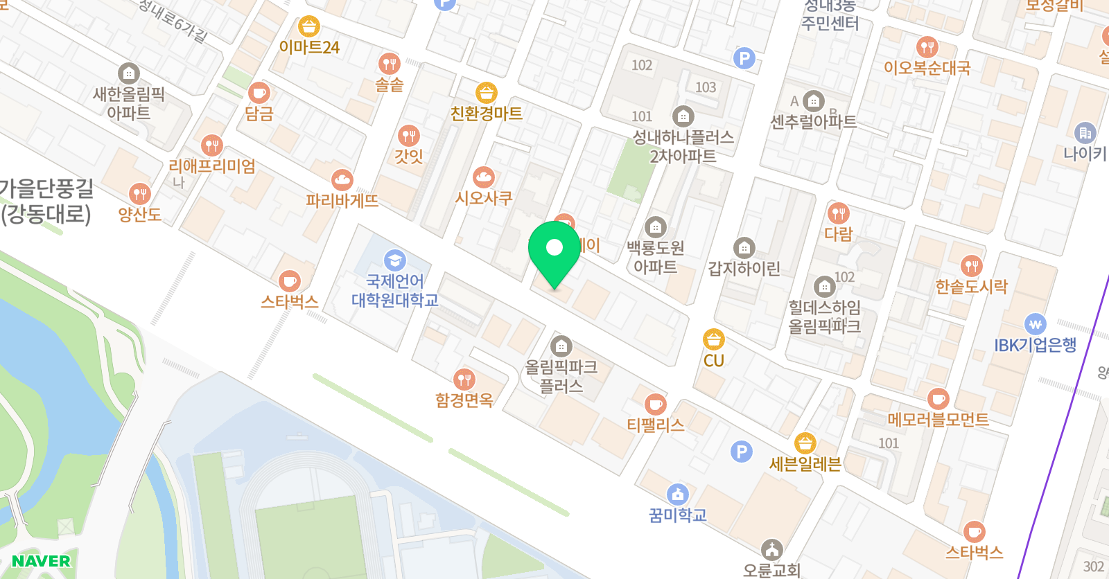 어썸코리아 펜싱클럽 학원 위치