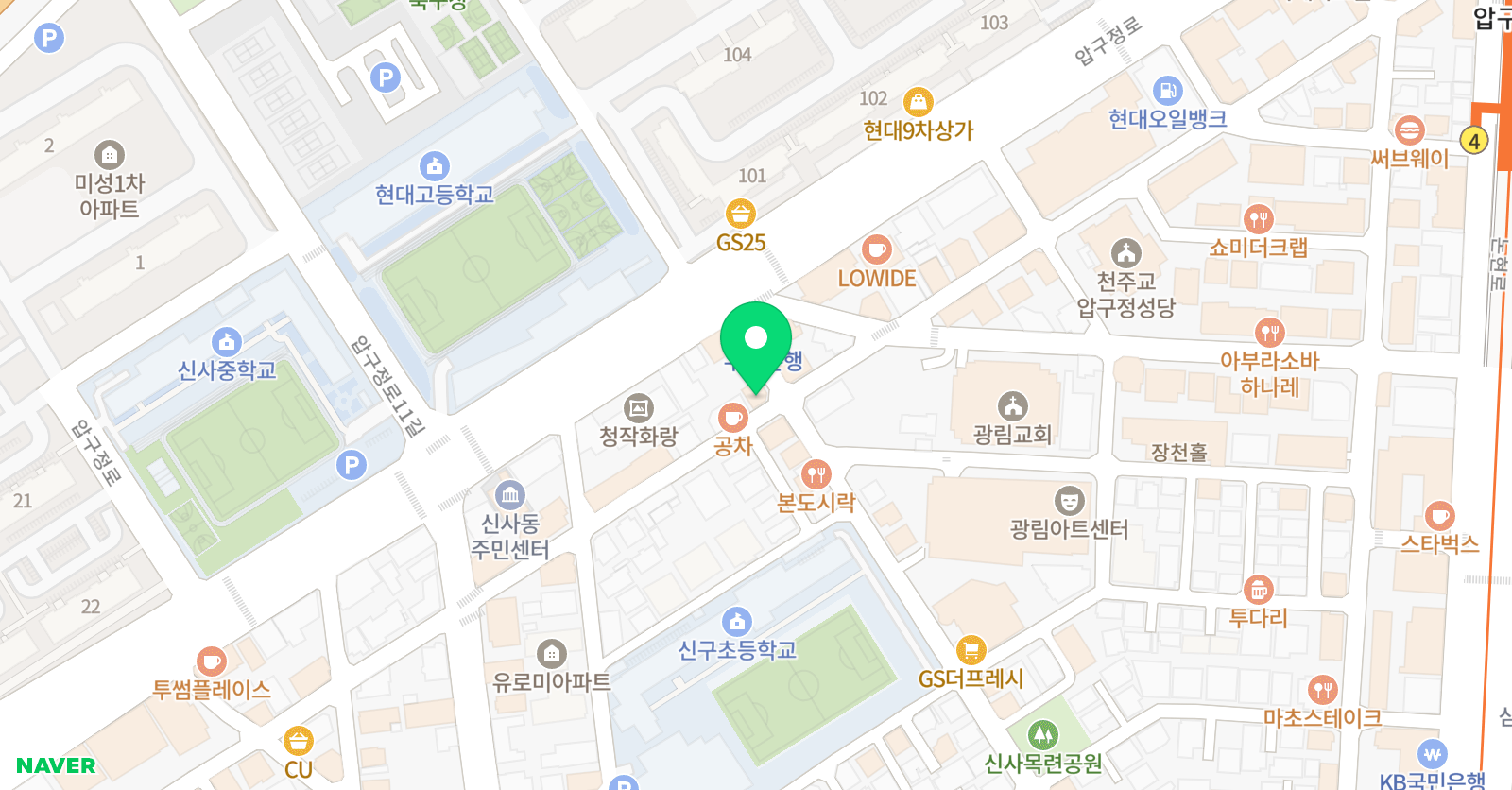 유니크 리듬체조 위치