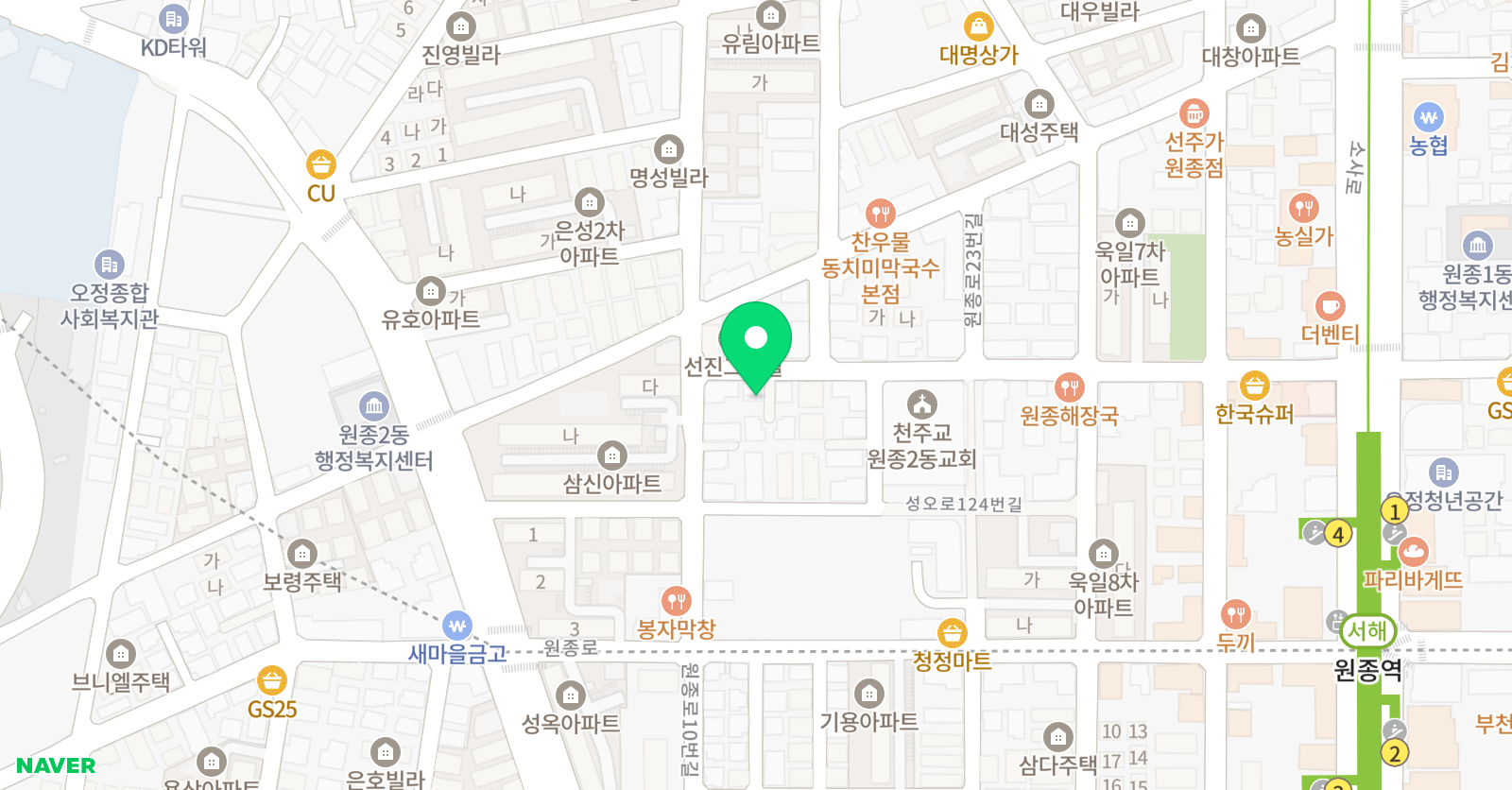 톡톡 음악학원 위치