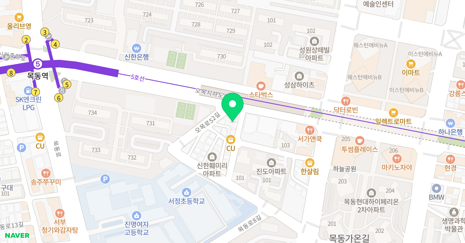 퍼플쨈 미술학원 위치