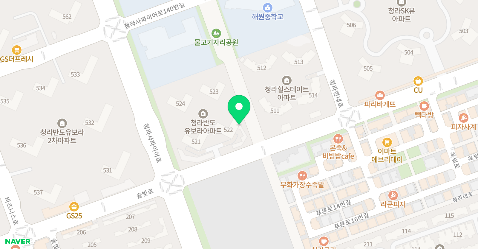 청라5단지미술더함미술 위치