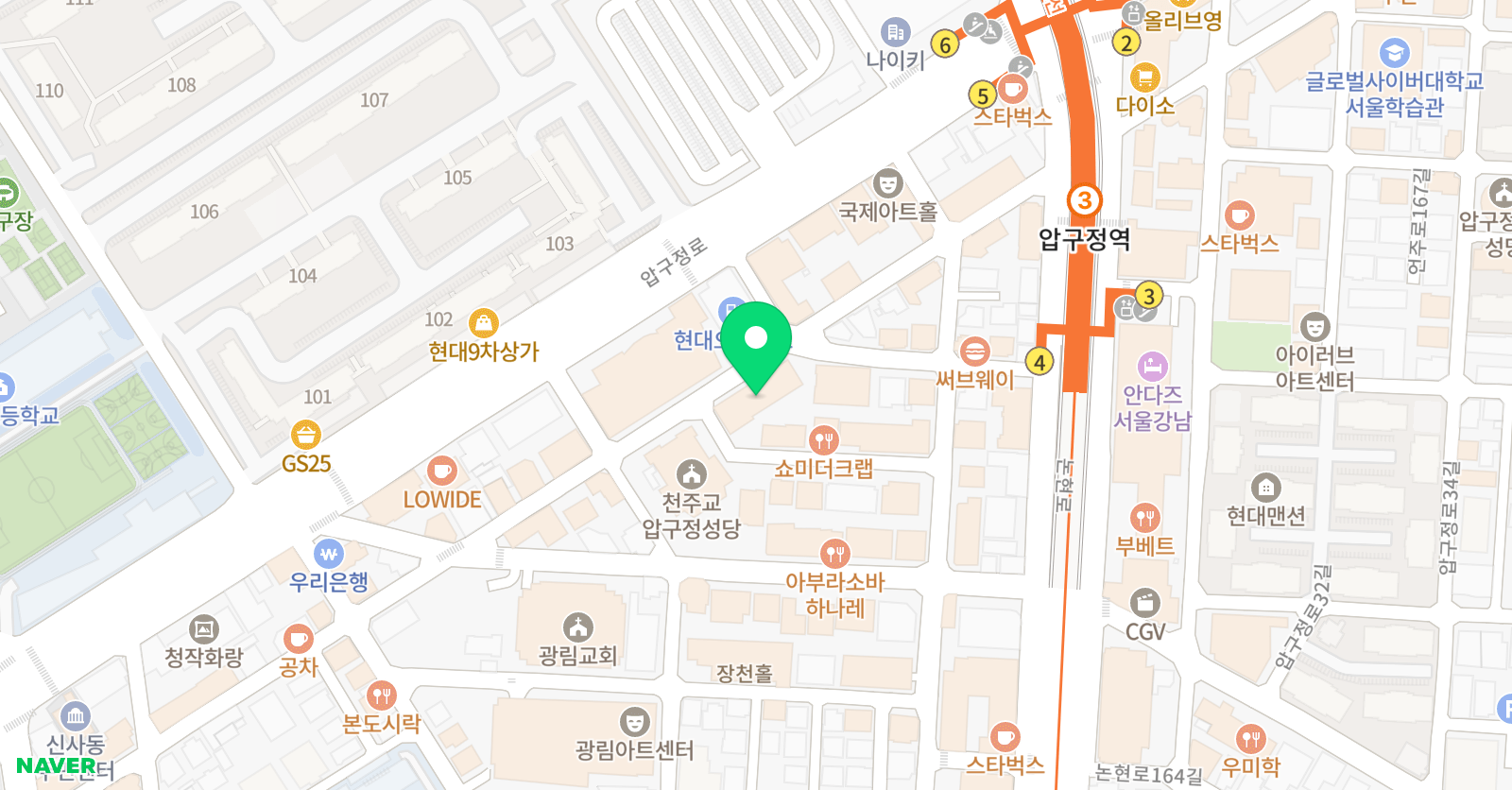 레인보우아트 미술교습소 위치