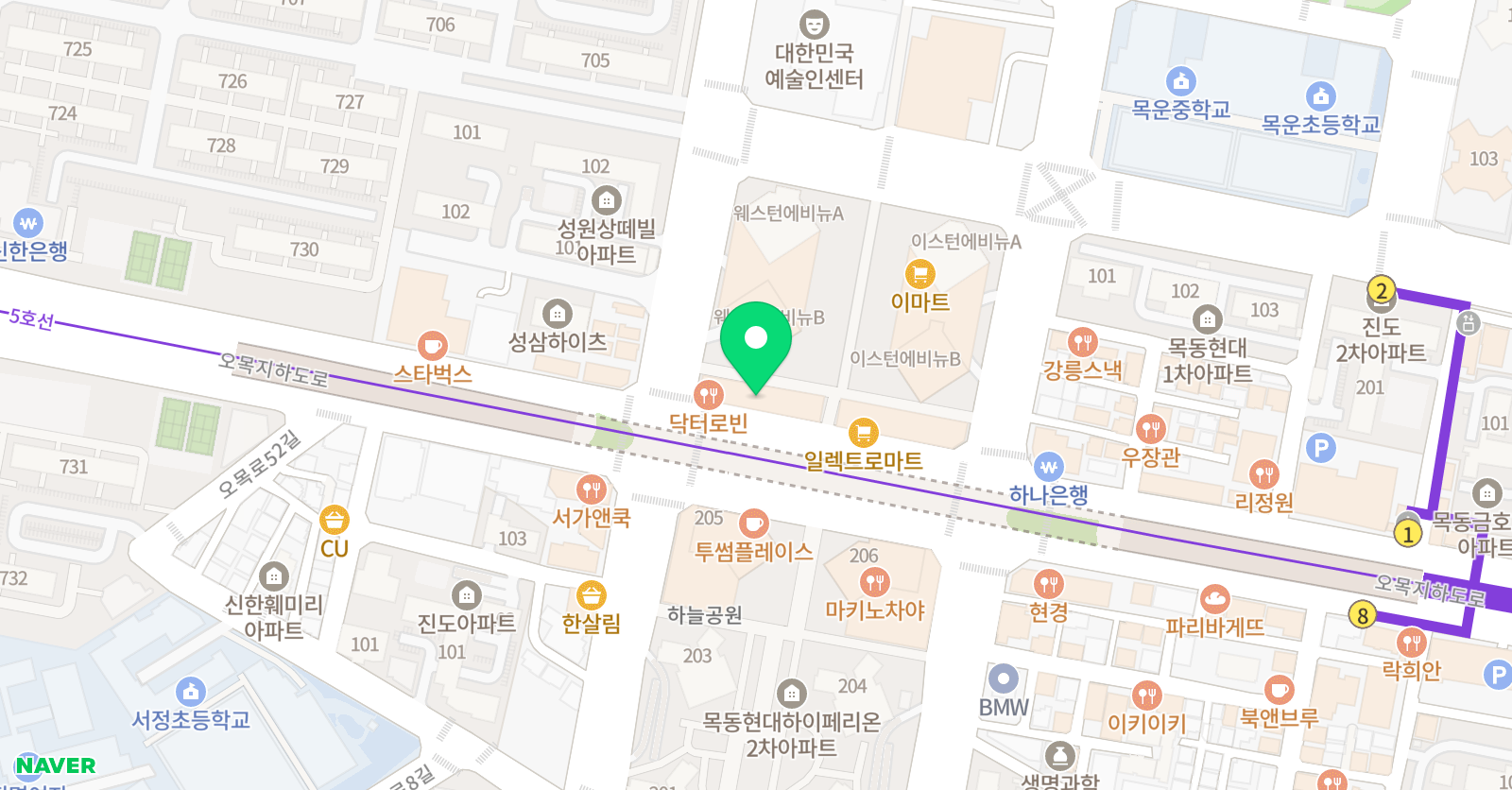 정이조 영어학원 비전캠퍼스 위치