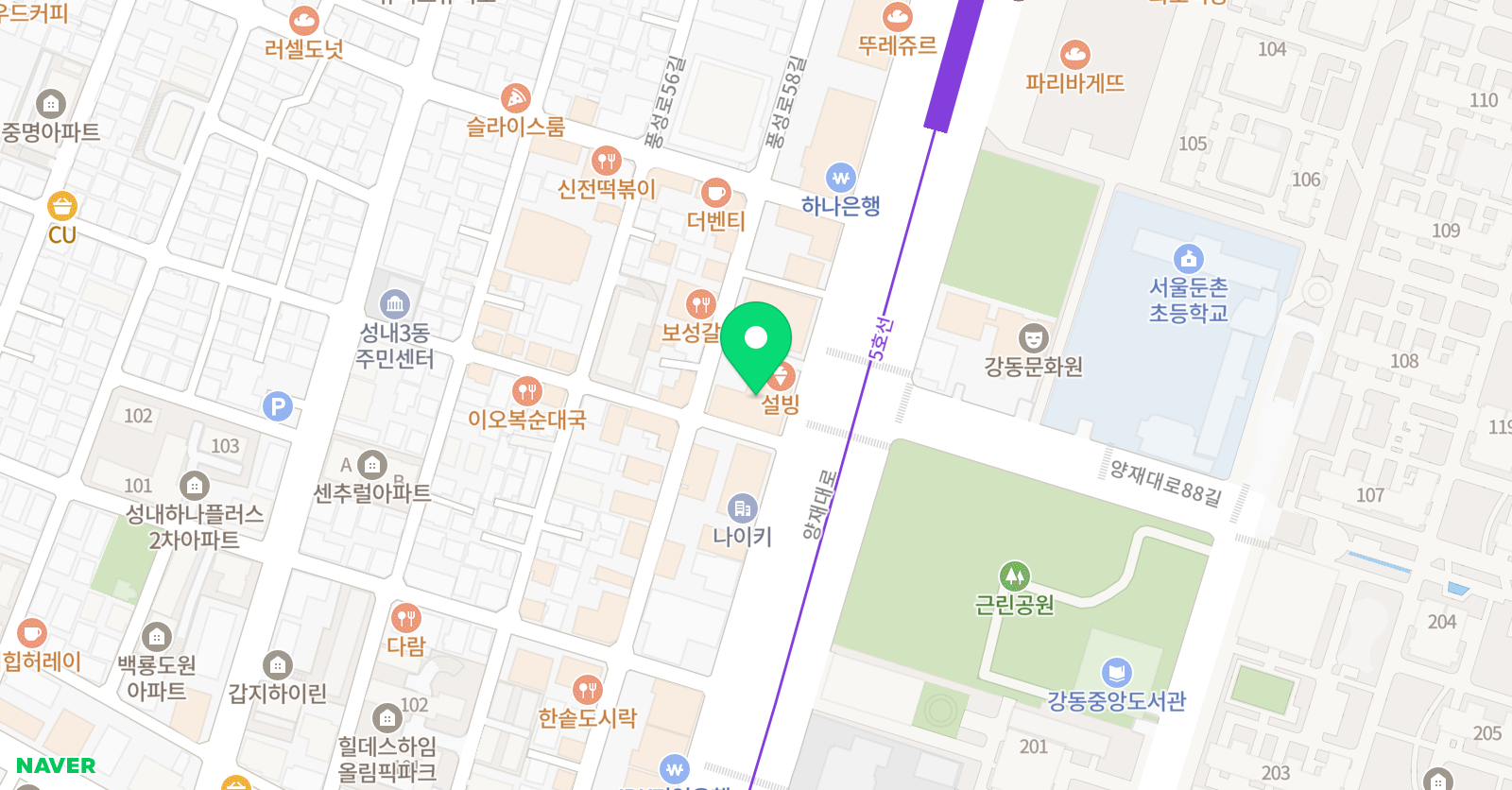 아트앤하트 둔촌올림픽파크포레온1 미술교습소 위치