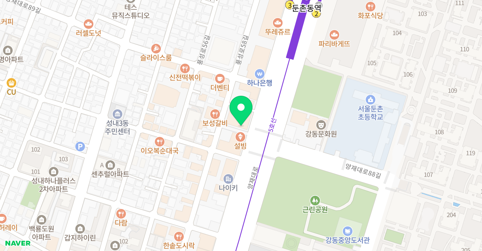 오름 학원 위치