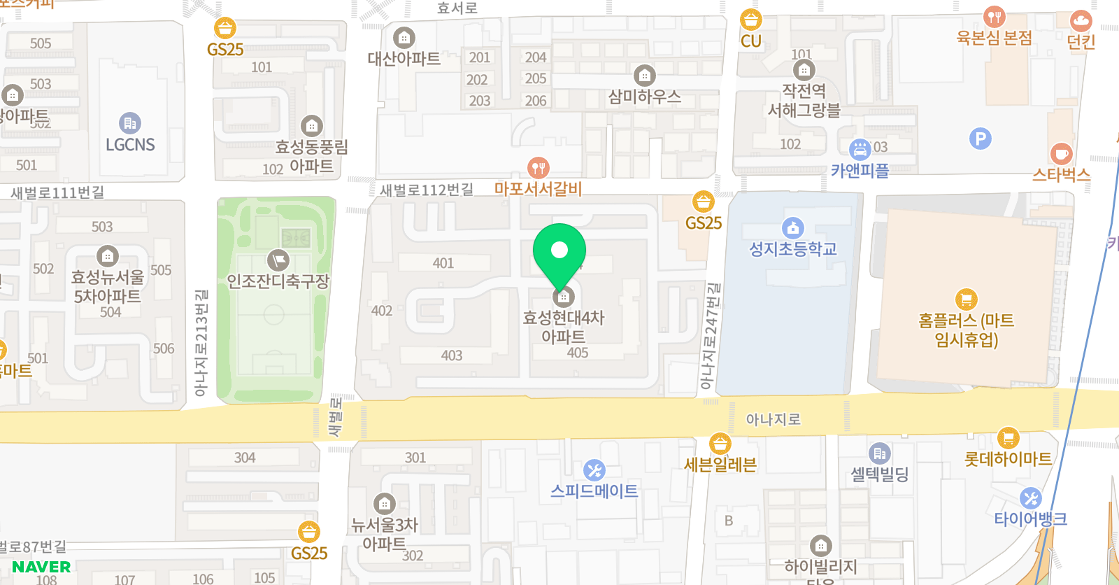 뮤엠 영어학원 성지네스트 위치