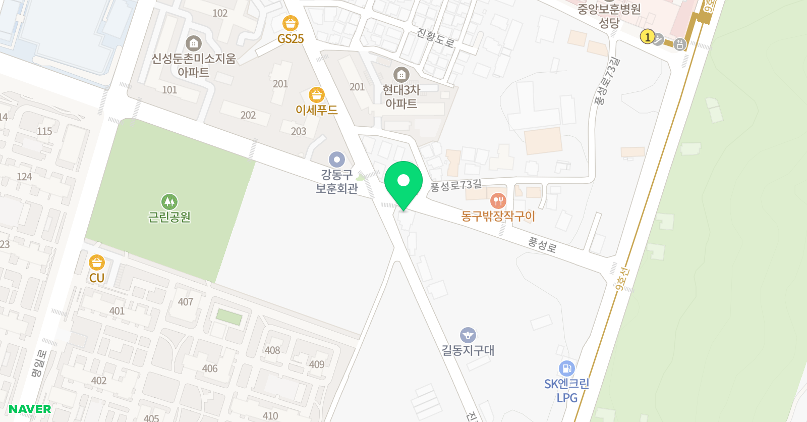 눈높이러닝센터 둔촌학원 위치