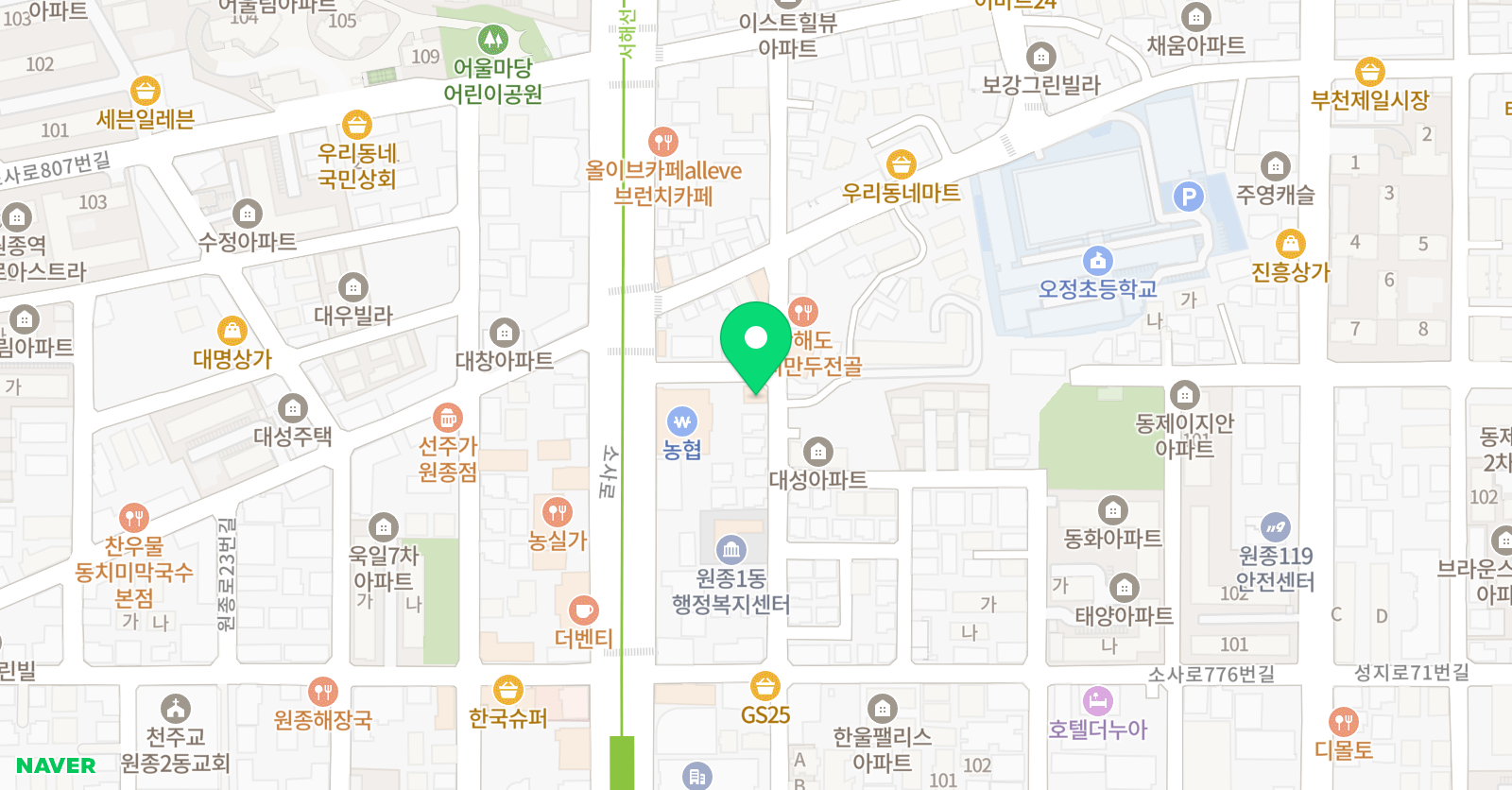 오정초 수학 공부방 위치