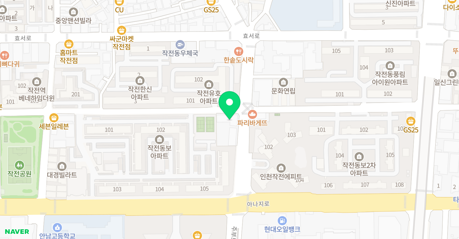 GnB 영어전문학원 작전계양캠퍼스 위치