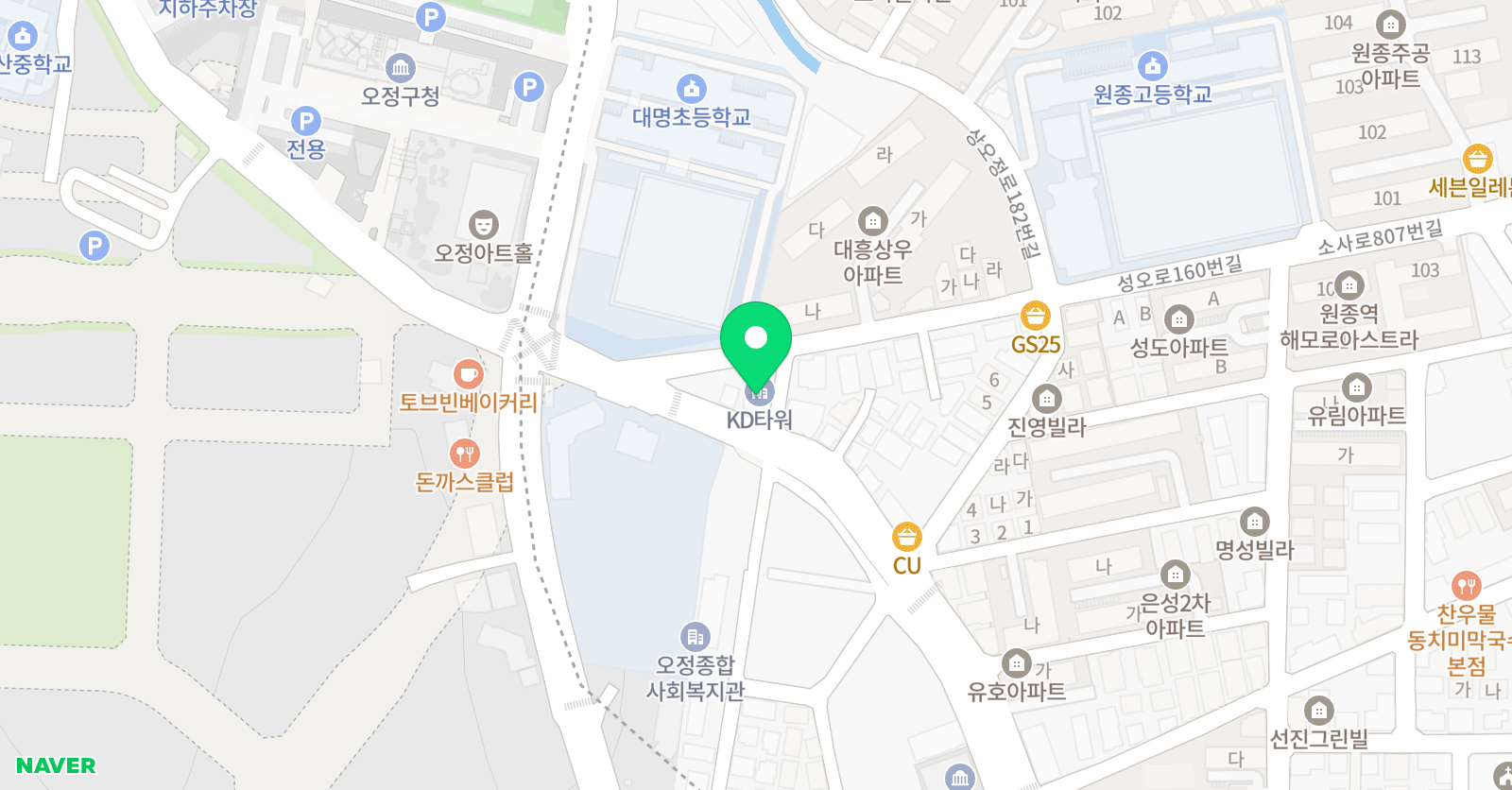 다우리 영어수학학원 위치