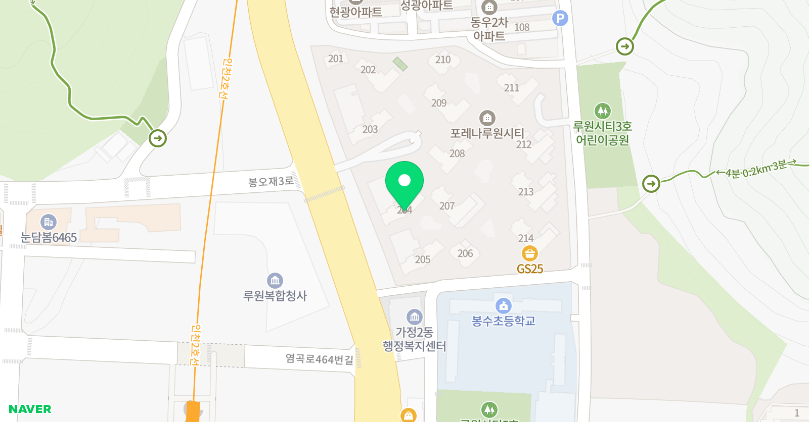 기탄 사고력교실 루원포레나점 위치