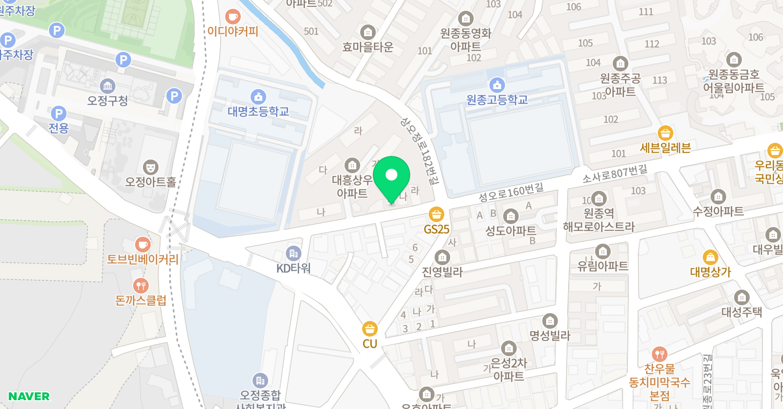 푸르넷 공부방 원종1호점 위치