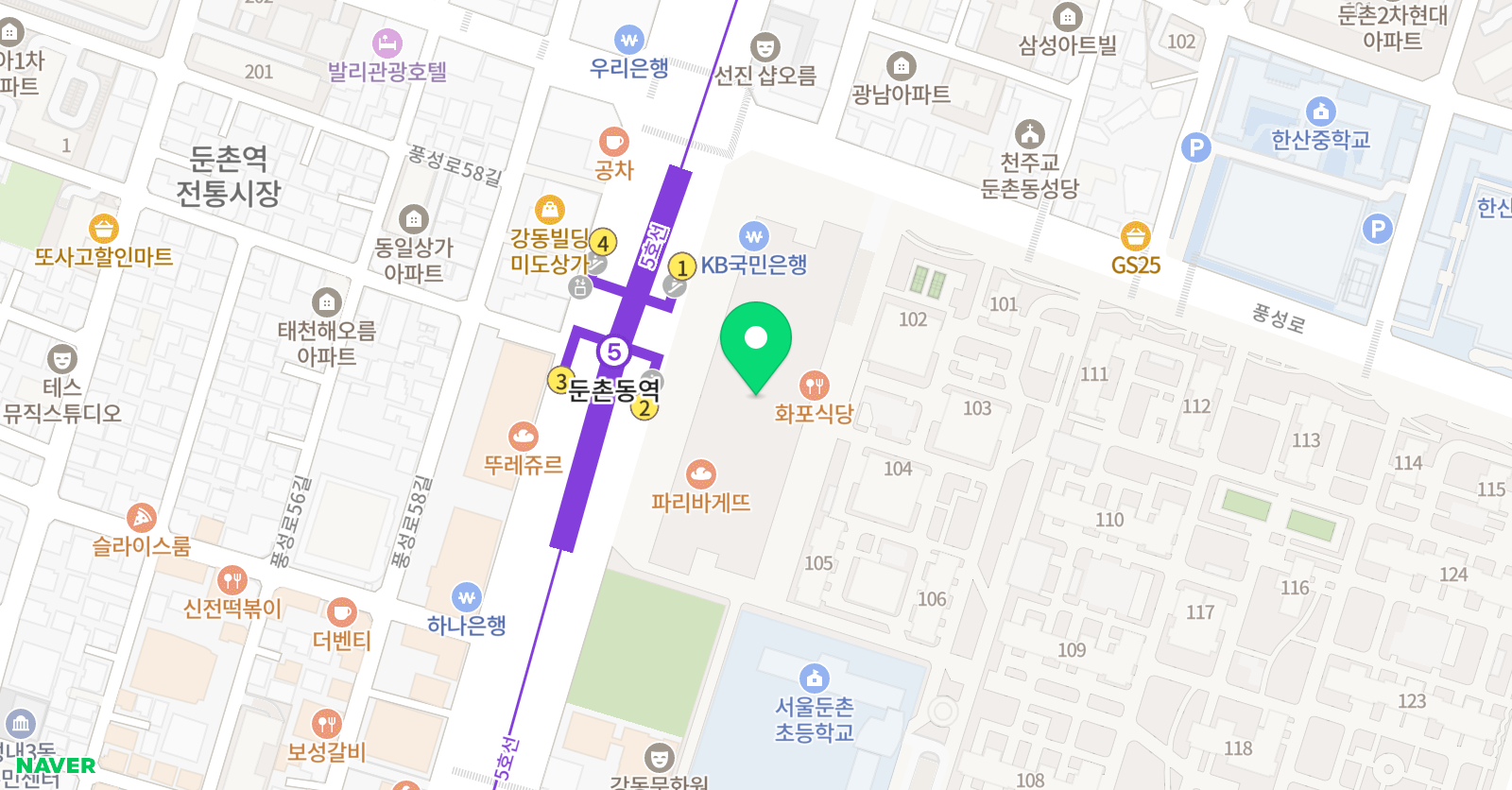 스마트해법수학영어 강동플래그십학원 위치