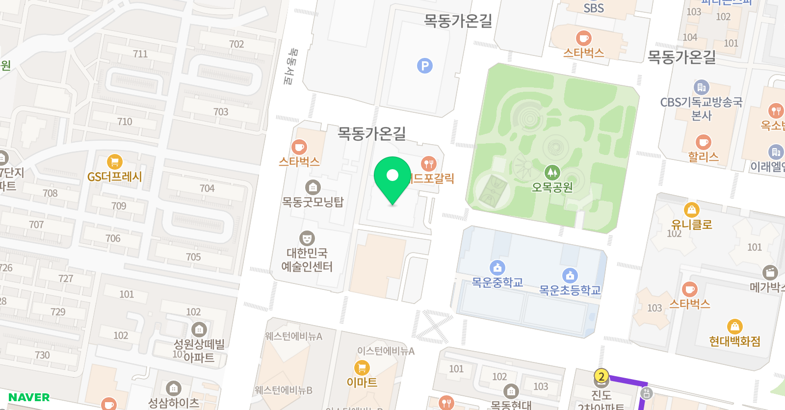 청담 어학원 목동브랜치 위치