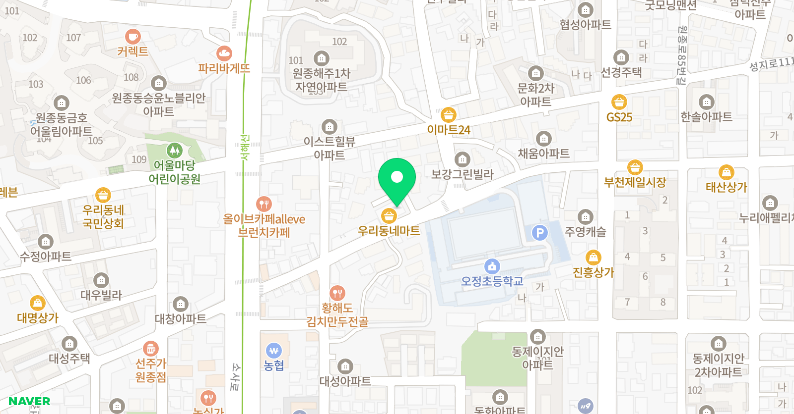 오정 음악학원 위치