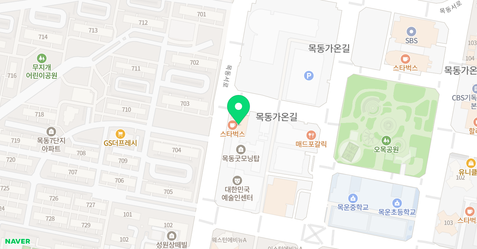 한국체대인성 태권도장 위치