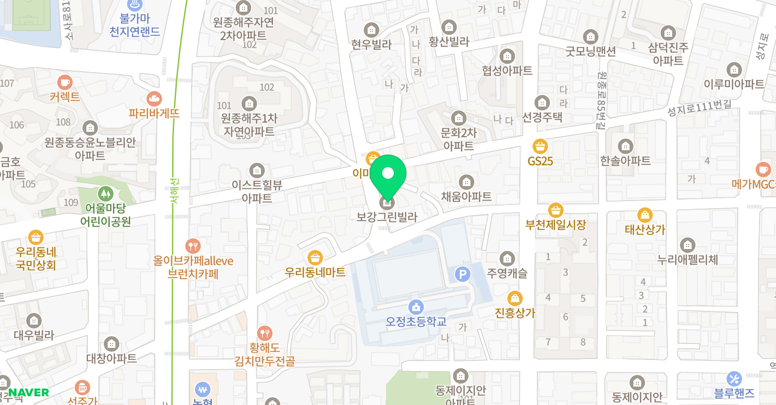 웅진오정초 공부방 위치