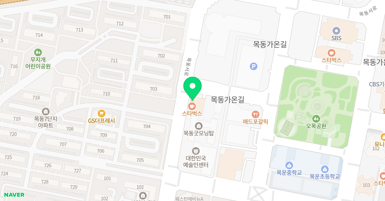 올바른 미술 위치