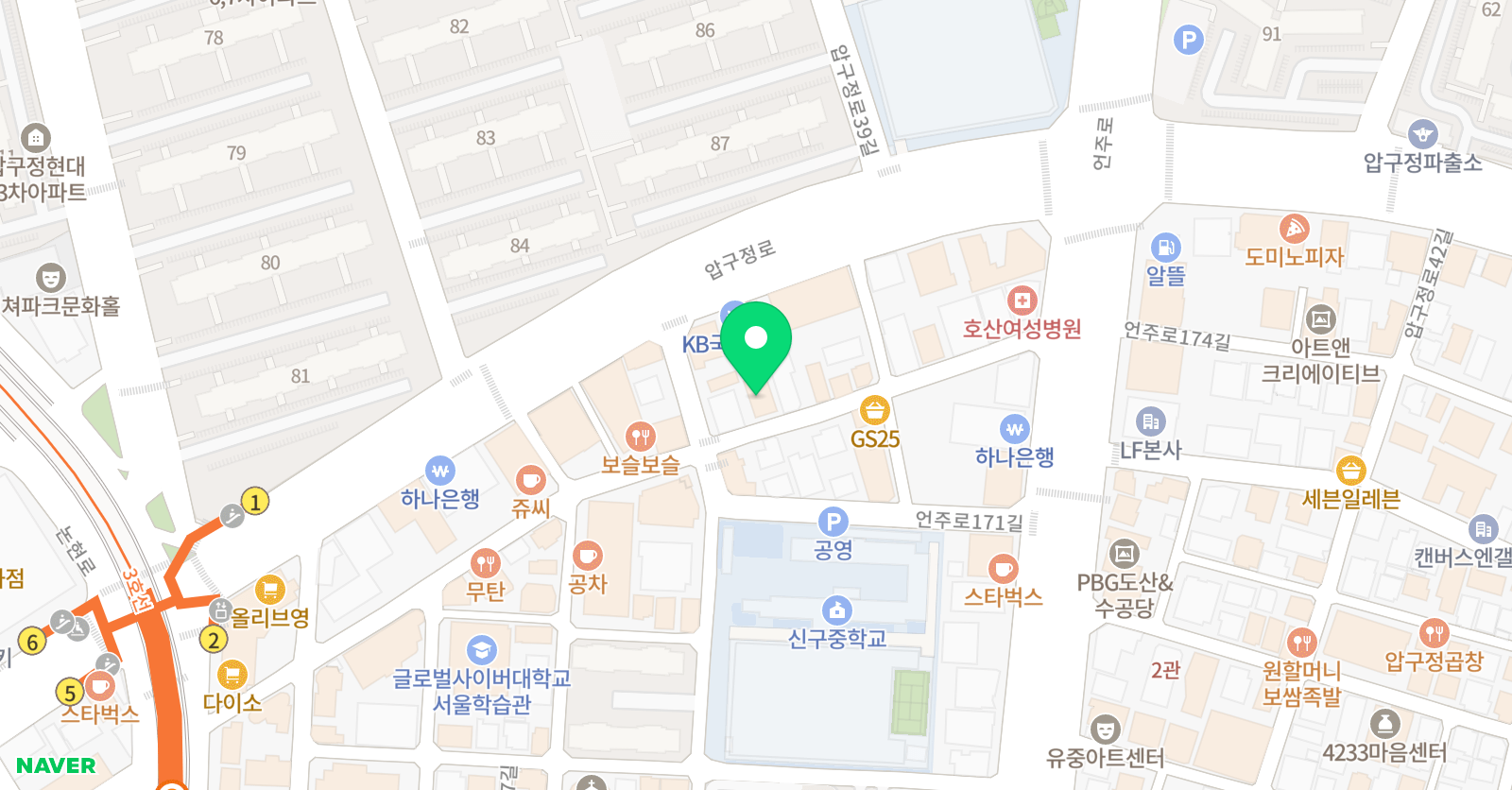 산꼭대기 미술학원 위치