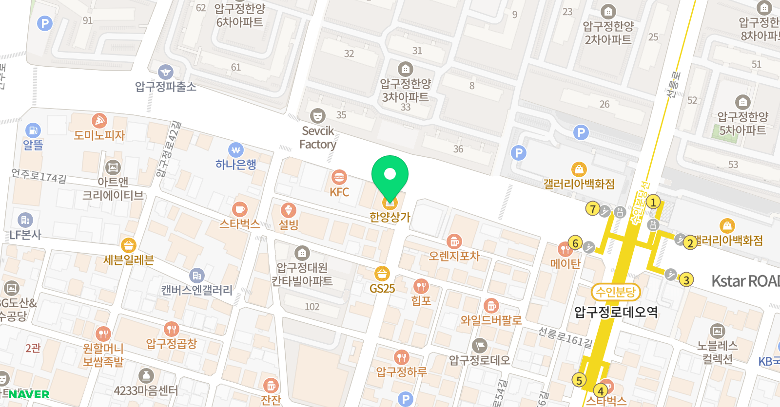 발레핏 서울 위치