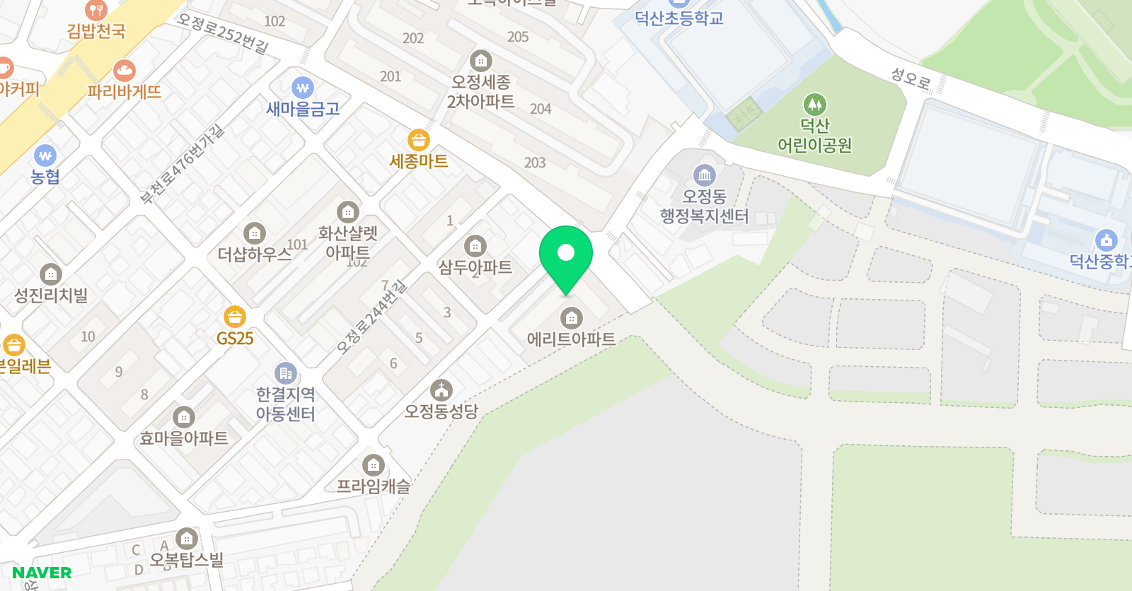 빨간펜 수학의달인 부천덕산초점 위치